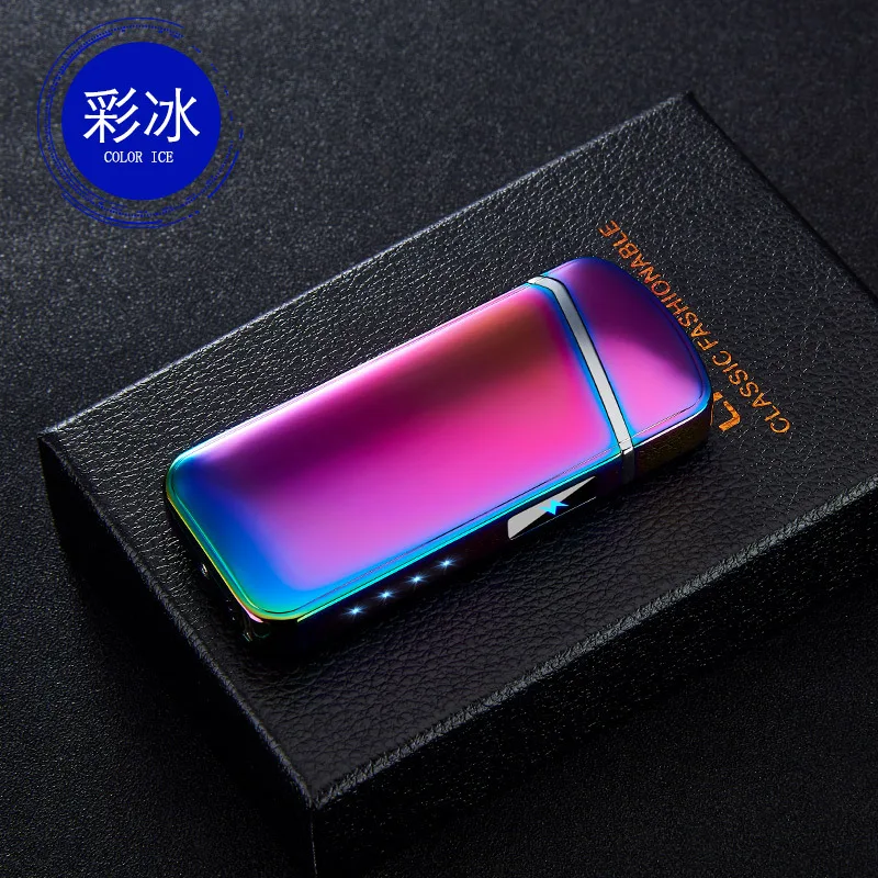 Новинка 2019 плазменные зажигалки с двойной дугой металлическая перезаряжаемая
