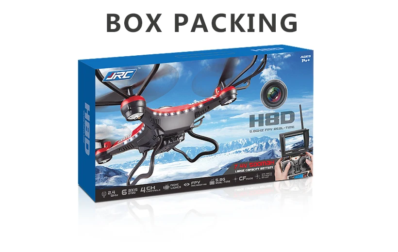 JJRC H8D 5,8G RC FPV Квадрокоптер с режимом headless/одним ключом RTF Дрон с 2.0MP Камера для монитора с видом от первого лица ЖК-дисплей