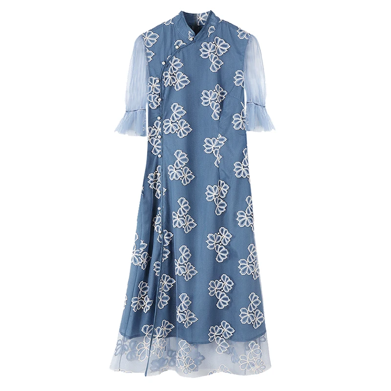 Женское платье футляр Trytree Повседневное до колена с цветочным принтом и