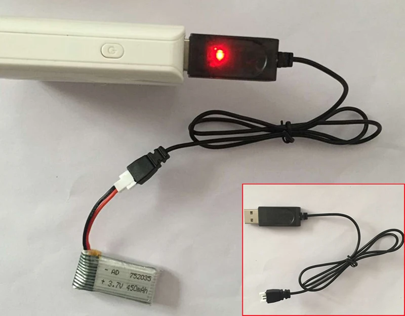 1 шт. 3 7 В USB зарядный кабель адаптер Lipo зарядное устройство 0 8 м через