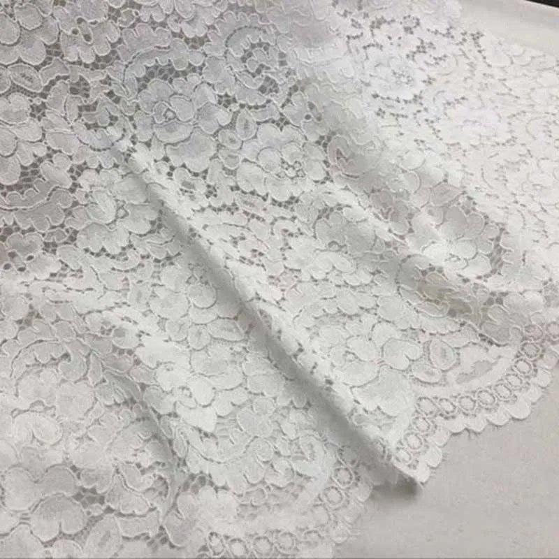 1 ярд французская кружевная ткань с ресницами свадебное платье пижама удобная
