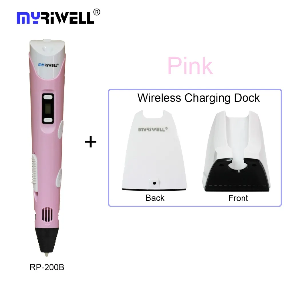 Myriwell 3D Ручка 4 го поколения Встроенный аккумулятор Беспроводная зарядка DIY печать