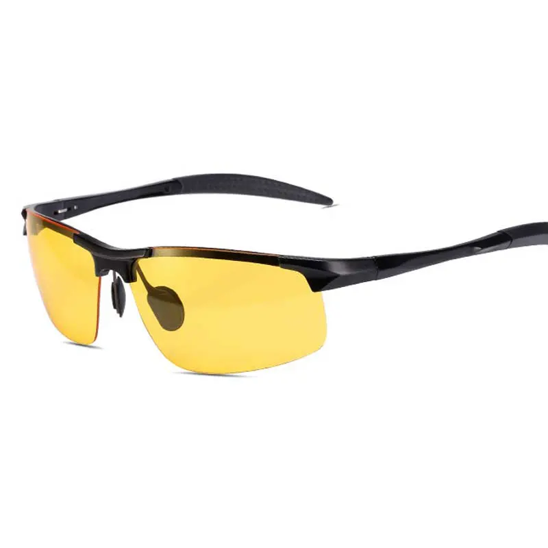 Night Vision Glasses NALOAIN поляризационные солнцезащитные очки HD линзы металлическая оправа спортивные солнцезащитные очки Брендовые дизайнерские очки для вождения для мужчин и женщин для рыбалки на открытом воздухе - Цвет линз: Night Vision Glasses
