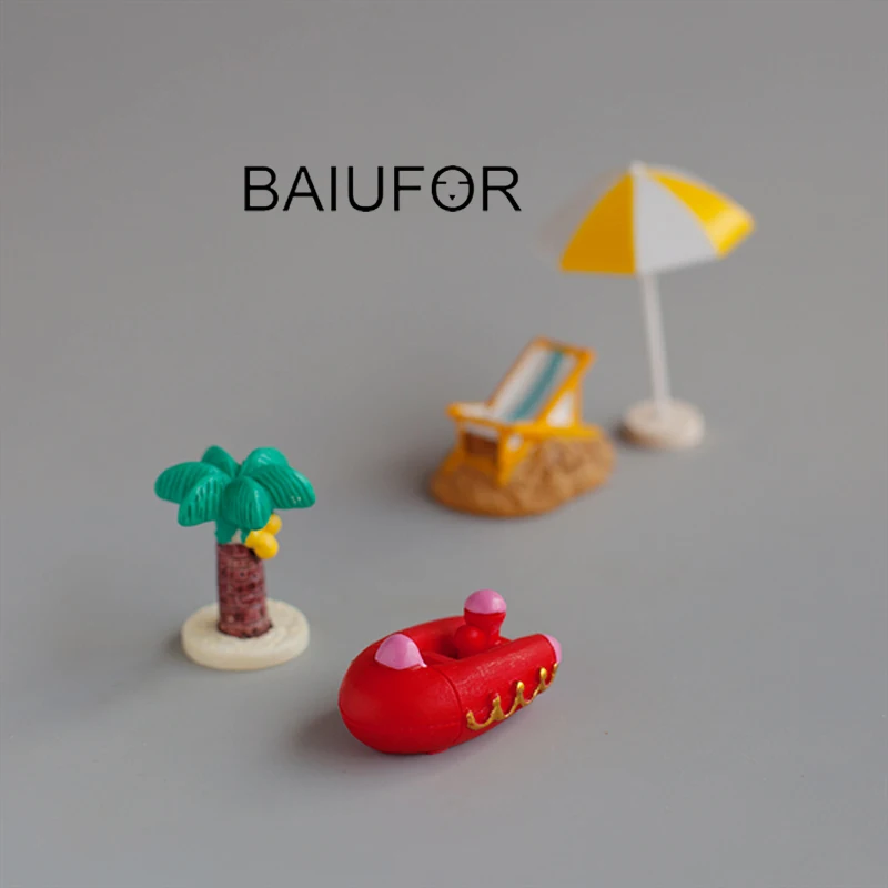 BAIUFOR серия для отдыха на песчаном пляже статуэтки и искусственное дерево зонт от