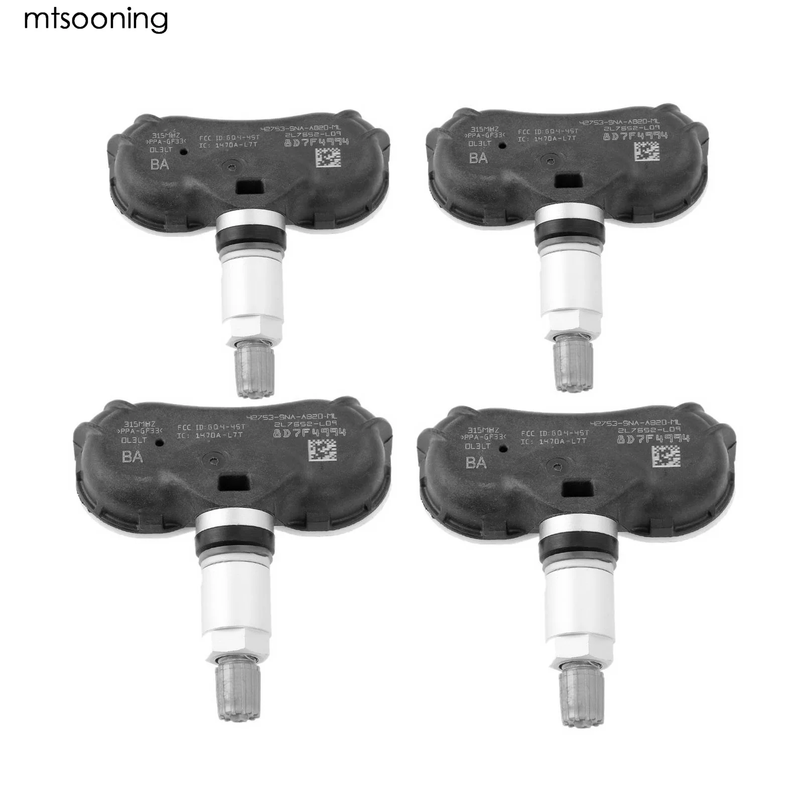Mtsooning 4 шт. датчик давления в шинах 42753 SNA A820 315 МГц для 2008 2009 2010 2011 2012 2013 2014 Honda Ridgeline