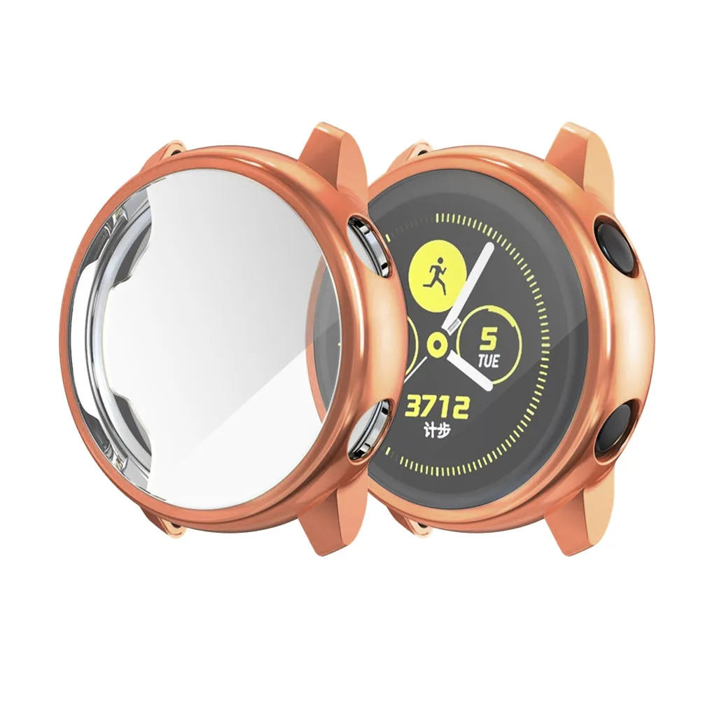 Модные спортивные Прочные часы, чехлы для samsung Active Watch, 3 шт., гальванический прозрачный чехол из ТПУ с пленкой, легко снимается