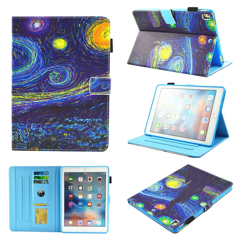 Новая яркая роспись Смарт Стенд Крышка для iPad Pro 9 7 &quotIpad Air Air2 Tablet чехол 2018 2017