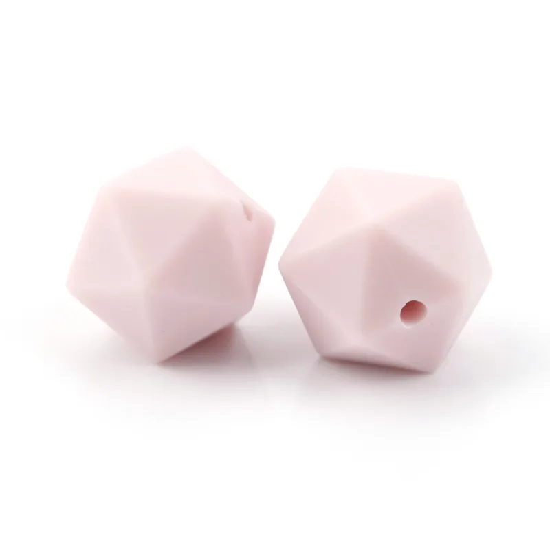 100 шт Icosahedron пищевого качества силиконовые бусины для прорезывания зубов 14 мм для грудного вскармливания, ожерелье, прорезыватель, пустышка, Bpa бесплатно