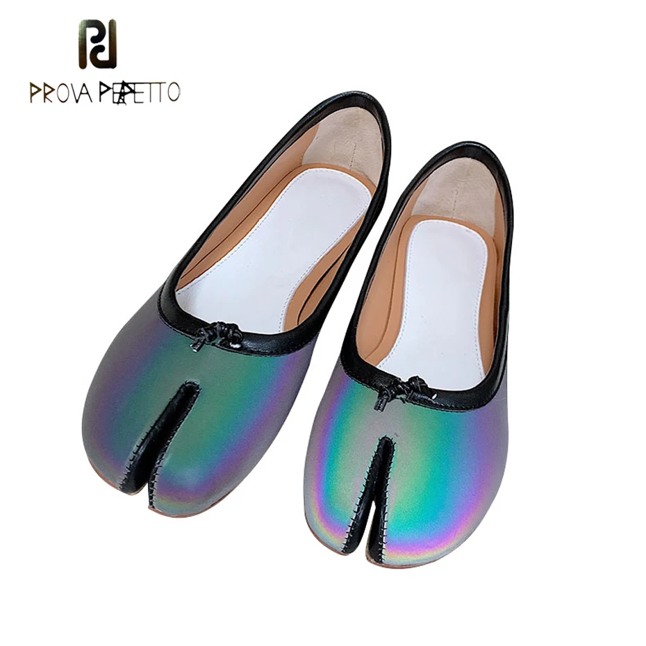 Prova Perfetto/2019 г. весенняя женская обувь на плоской подошве с раздельным носком без