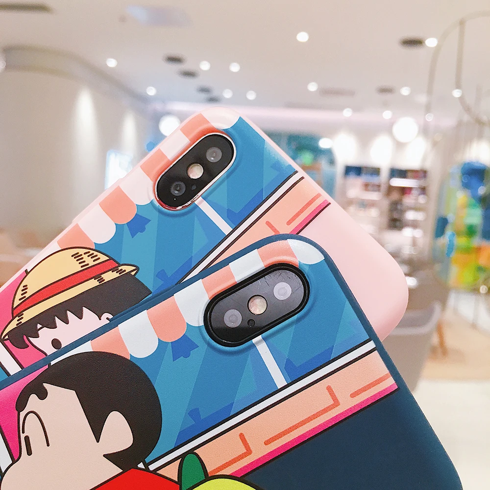 Милый чехол Crayon Shinchan для iPhone 6 6s7 8 Plus силиконовые чехлы с рисунком Chibi Maruko Chan мягкий