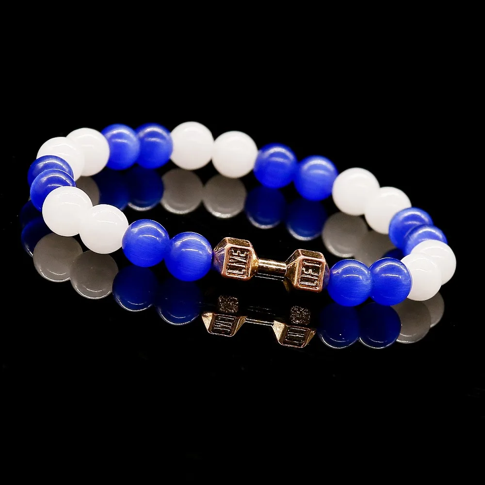 2017 роскошный женский браслет с Синим Опалом подвеской из натурального камня