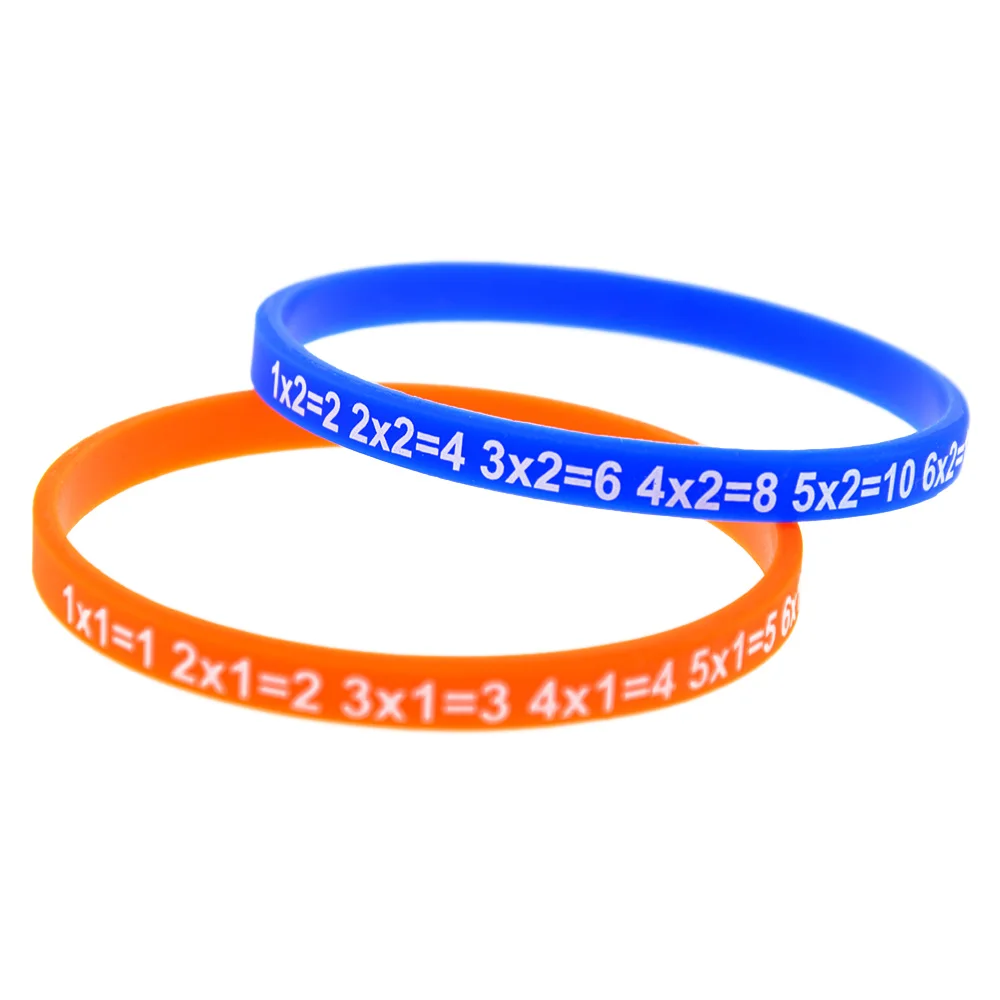 OneBandaHouse 120 шт. таблицы умножения тонкий силиконовый браслет для студентов|silicone