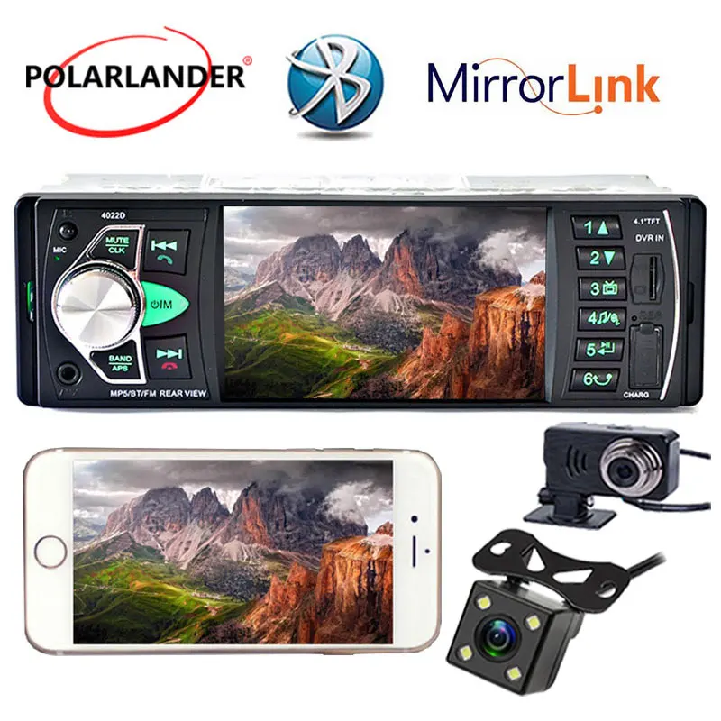 1 Din TF/USB/AUX In Mirror Link для Android телефона автомобильное радио с DVR стерео аудио DVR/камера