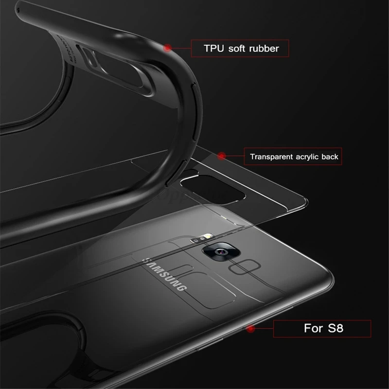 Oppselve Роскошный чехол для телефона iPhone X 8 7 6 S Plus Capinhas PC и TPU силиконовый Samsung Note S8 +