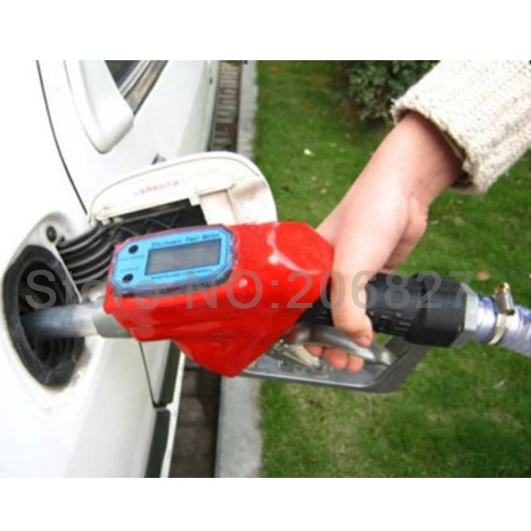 

Fuel Gasoline Diesel Petrol Oil Delivery Gun Nozzle Dispenser With Flow Meter