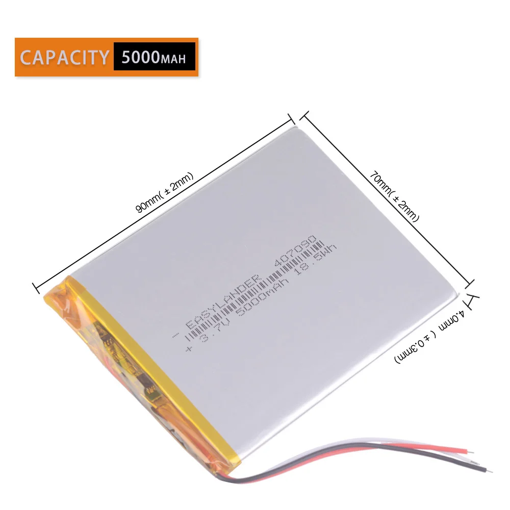 3 провода 5000mah Li-Ion 307090 7 8 9-дюймовый планшетный ПК ICOO bateria V полимерный литиевый