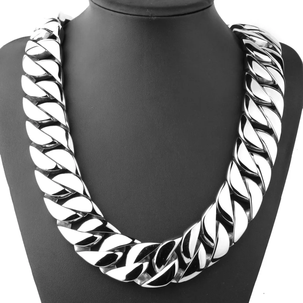 21/31mm 7-40&quotHandmade Huge Hot Mens Boys Jewelry Stainless Steel Gold/Silver Color Cuban Chain Necklace Or Bracelet Friend Gift |