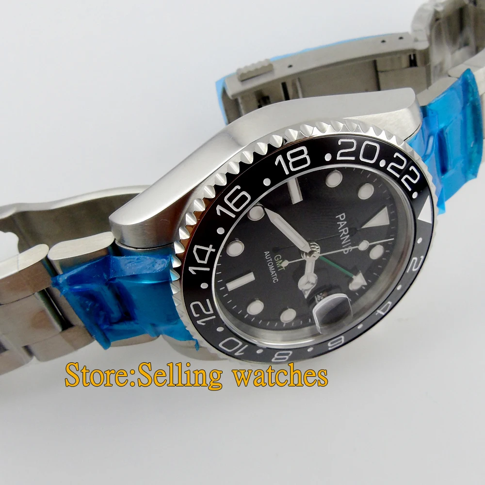 Мужские автоматические часы Parnis 40 мм GMT SEA Style|watch style|watch automatic menwatch men |