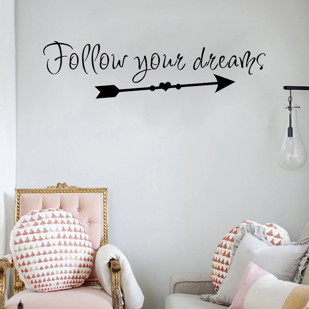 Новинка наклейка на стену Follow Your Dreams обои для гостиной фотообои Декор|Наклейки