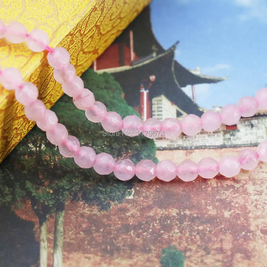 Модные круглые бусины из розового халцедона 4 мм аксессуары для рукоделия