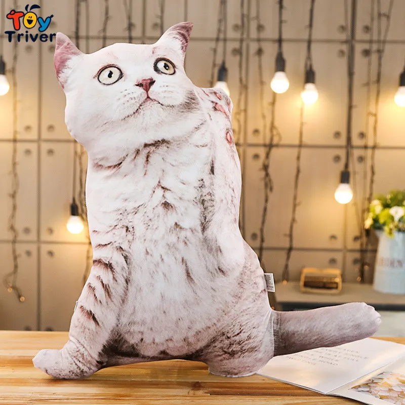 Плюшевая игрушка в виде кошки котенка мопса собаки мягкая кукла подушка для
