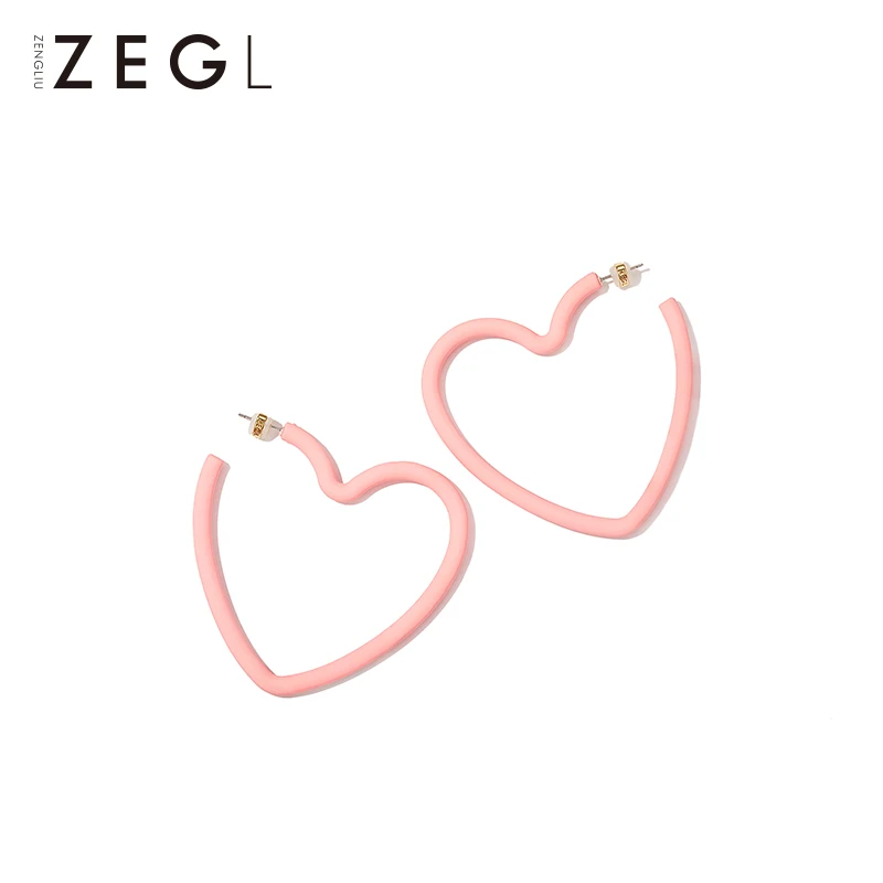 Женские серьги ZEGL love большие ярких цветов лето 2019 | Украшения и аксессуары