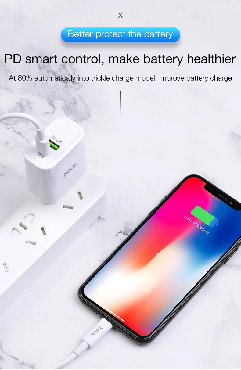 HOCO 18 Вт usb type C PD зарядное устройство для iPhone 11 Pro XR XS Max Quick Charge 4,0 3,0 быстрое USB зарядное устройство для samsung Xiaomi QC3.0 QC4.0