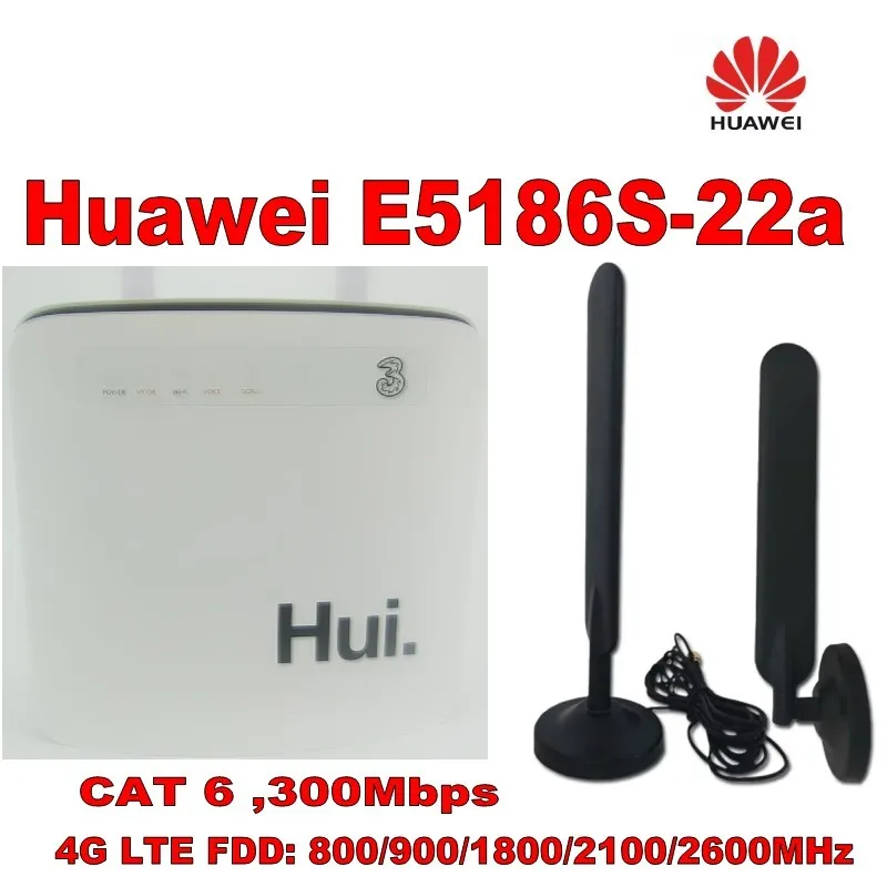 Разблокированный беспроводной маршрутизатор cat6 300 Мбит/с Huawei e5186 4g LTE Wi Fi ключ