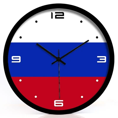 Новинка 2016 модные 12-дюймовые настенные часы украшение для дома с российским