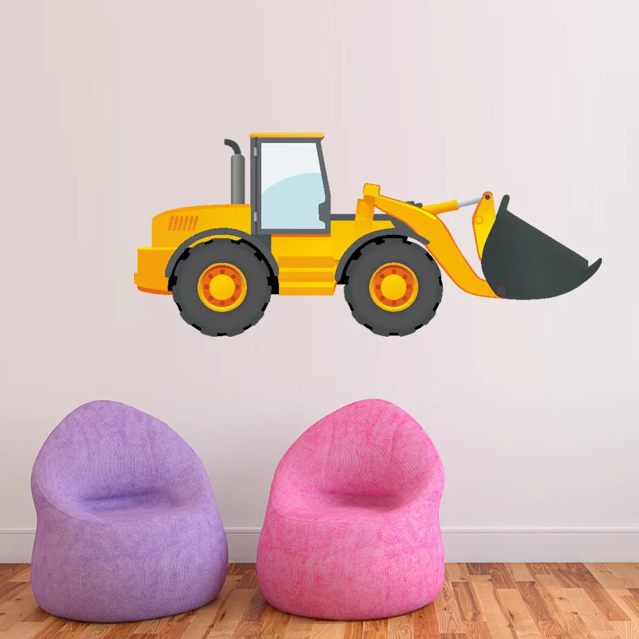 Мультфильм Транспорт автомобили грузовик-экскаватор DIY настенные наклейки для детских комнат домашний Декор украшение для комнаты мальчиков виниловый художественный плакат