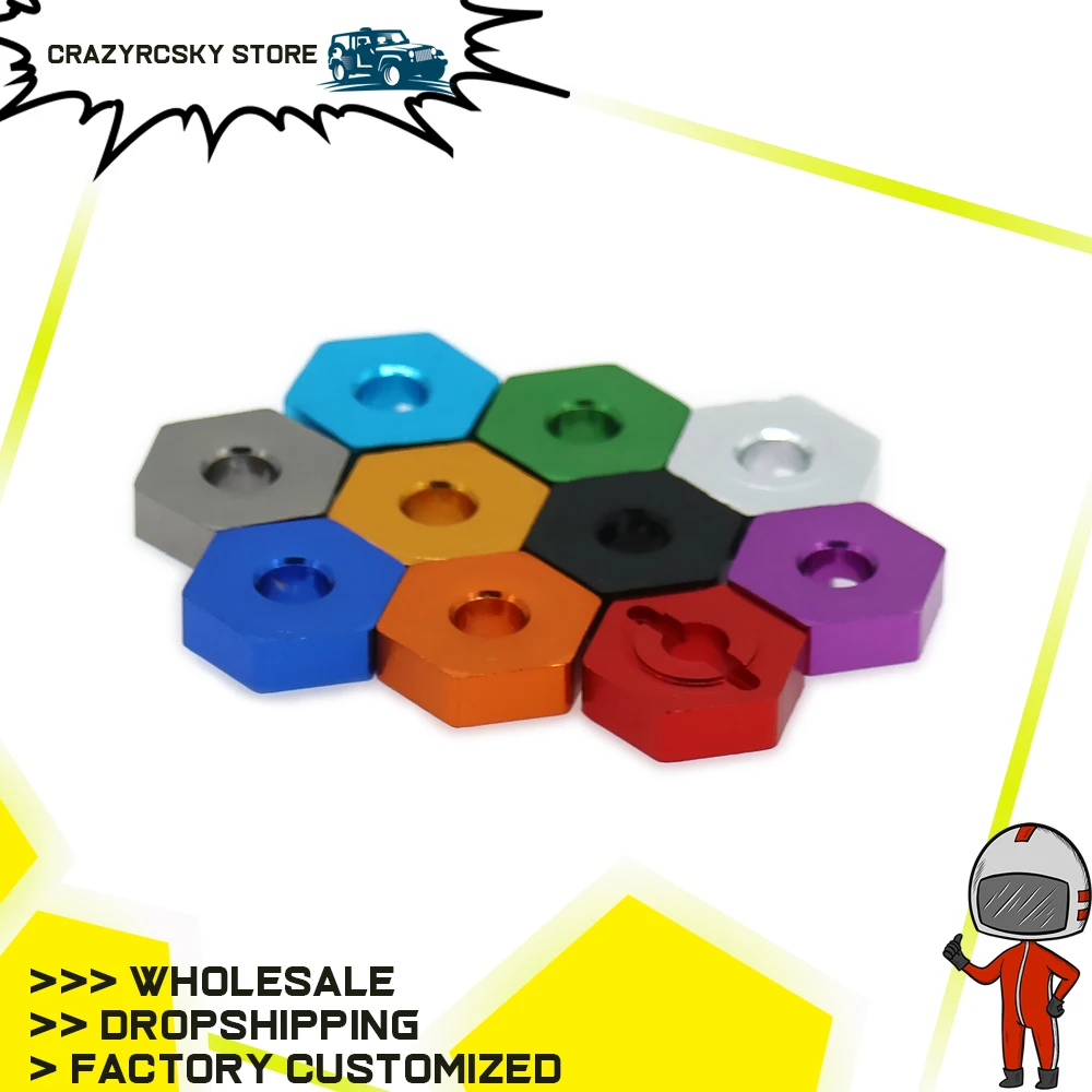 RCAWD 4 шт. алюминиевый шестигранный адаптер для радиоуправляемой модели