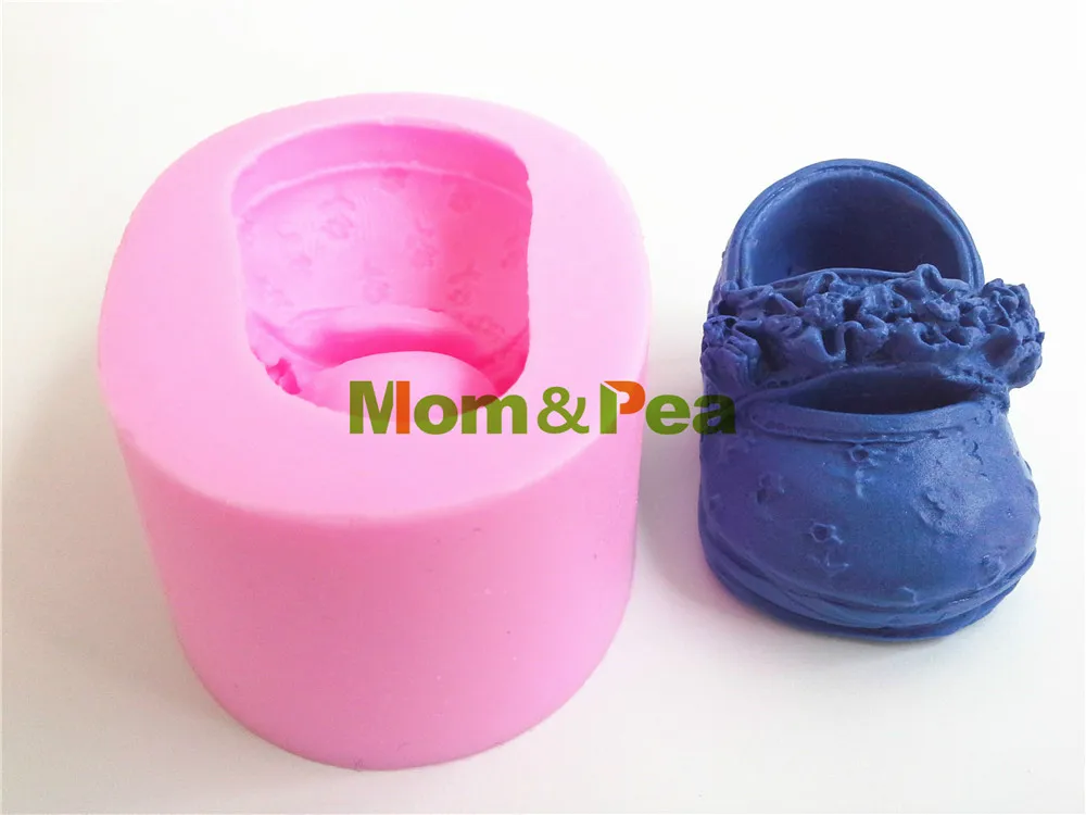 Mom & Pea 0002 детская Цветочная Форма для обуви силиконовая форма мыла украшение