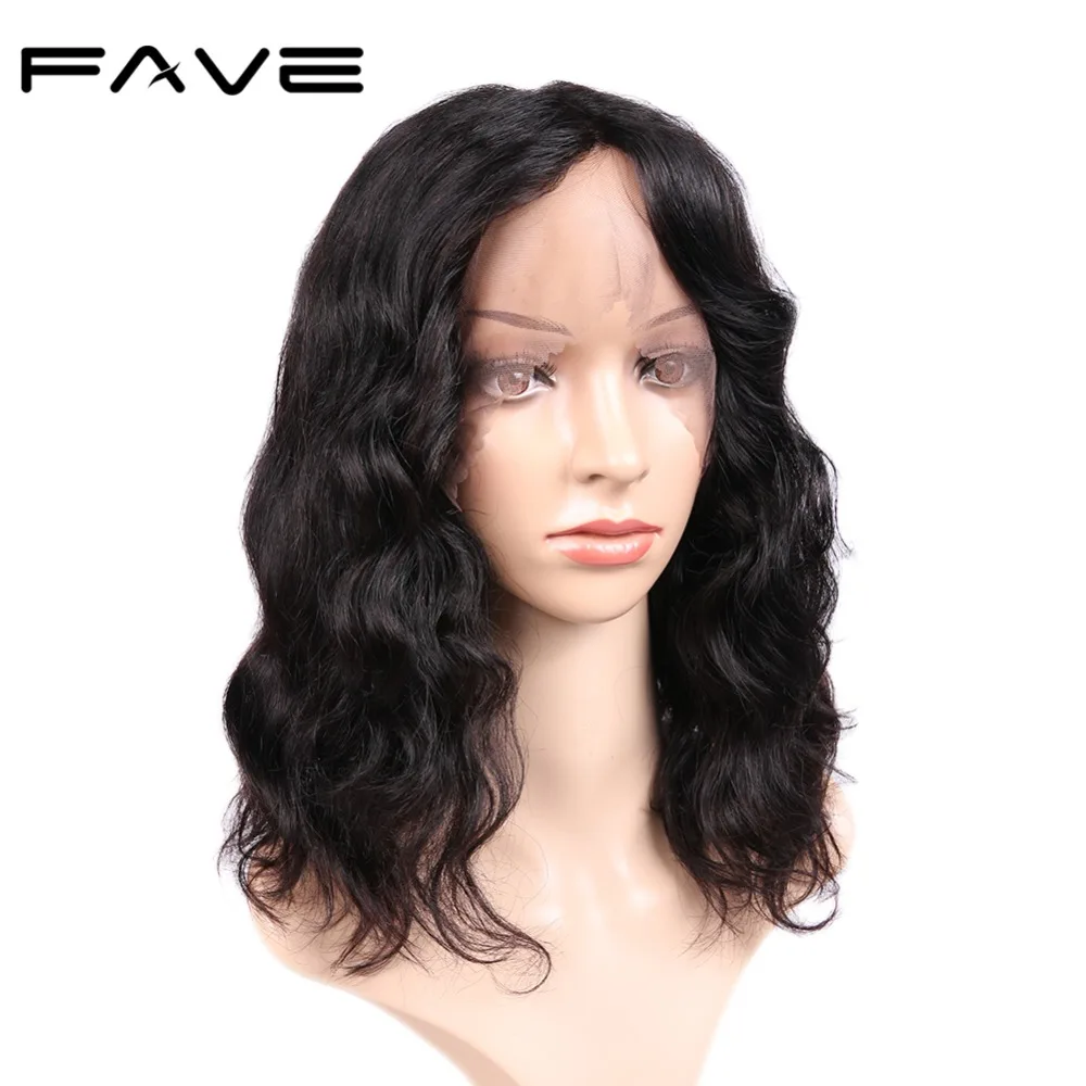 FAVE парики на кружеве натуральные волнистые предварительно выщипанные