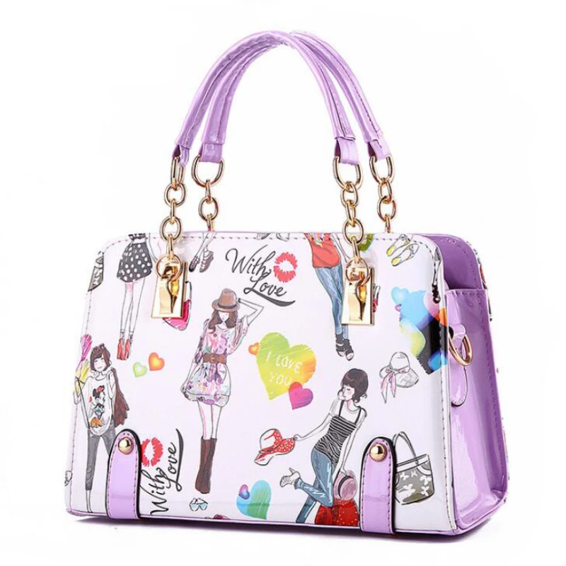 Женская сумка на одно плечо FGJLLOGJGSO мягкая с принтом дамская сумочка через