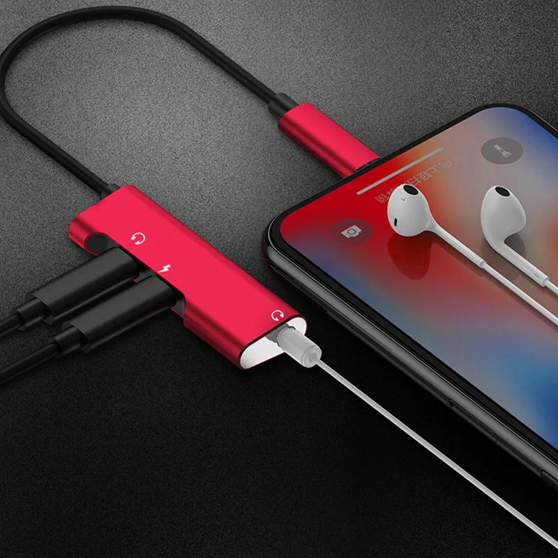 Зарядное устройство для iPhone X, 7, 8 Plus, X, XR, XS MAX, 3,5 мм, Aux, аудио адаптер, удаленный вызов, музыка, зарядка, адаптер, зарядка