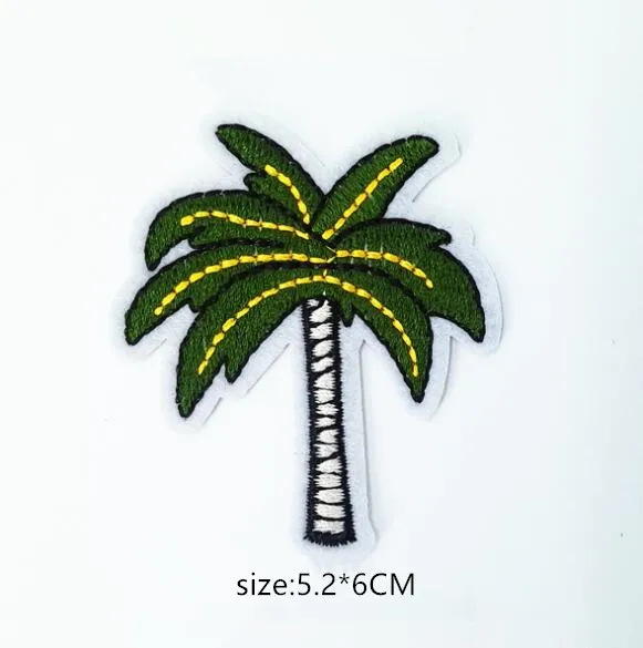 Гавайский стиль фрукты кокосовое дерево значки с героями мультфильмов вышитая