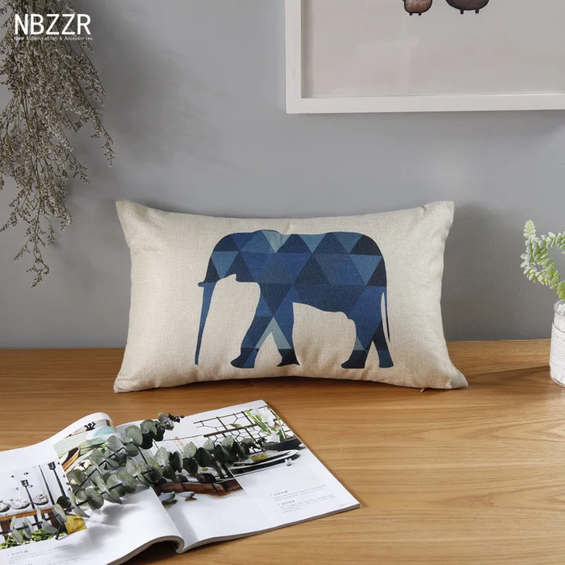 Новинка NBZZR 50*30 см льняная нордическая поясная подушка модная животная