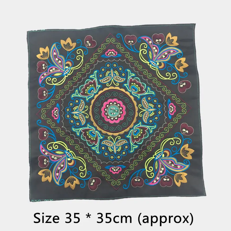 Большие квадратные вышитые нашивки этнические Мяо Швейные аксессуары для одежды