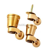 high quality 4pcs universal pure brass furniture casters sofa table chair mute rollers wheels