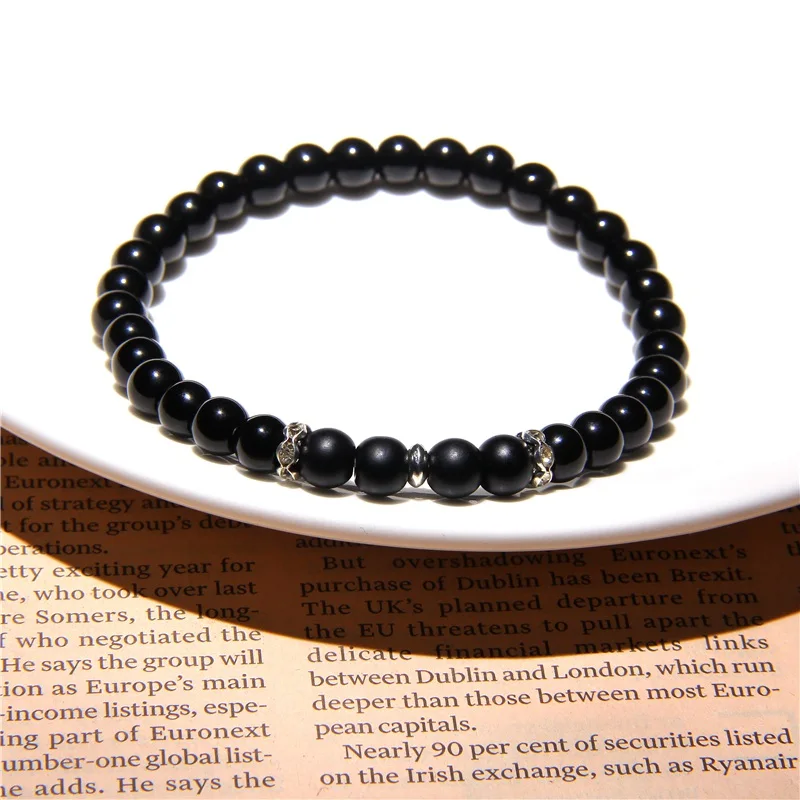 Розовые Кристальные бусины браслеты магнитное целебное гематит Йога для женщин