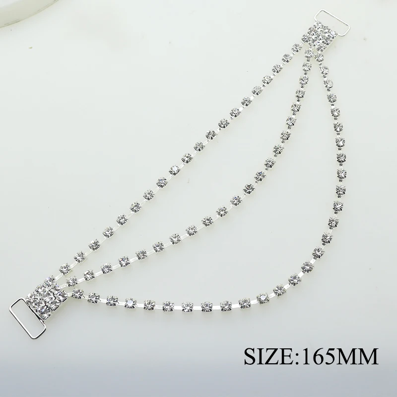 YWXINXI Direct Sales 2 pcs / batch 170MM Silver Plating Three Rows Rhinestone Summer Seaside Fashion Sexy Swimsuit Chain | Украшения и