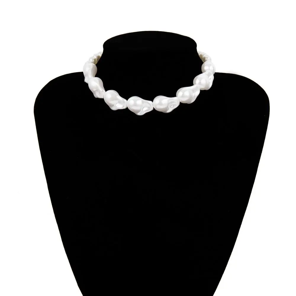 Kymyad женское ожерелье чокер элегантное Bijoux Femme имитация жемчуга массивные