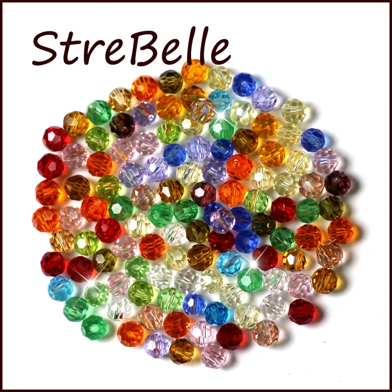 100 шт. стеклянные бусины 4 мм|bead spacers|crystal glass beadsglass beads |