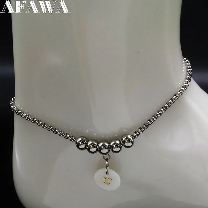 2021 буквой U корпус из нержавеющей стали браслет украшения для ног женщин Подвески