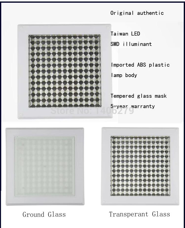 15w LED Kitchen Light Square Open Installation downlight panel lamp light ceiling indoor lamparas | Лампы и освещение