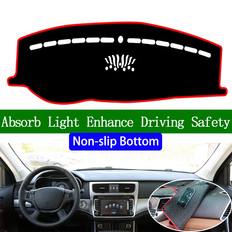 

For HAVAL H8 2012 2013 2014 2015 2016 2017 Non-slip Bottom Dashboard Cover Car Decals Car Stickers Interior Car Accessories