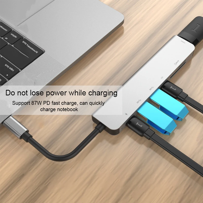 Usb хаб Basix 3 1 type C с адаптером для HDMI 4K Thunderbolt usb хабом 0 TF sd ридер слот PD MacBook Pro/Air
