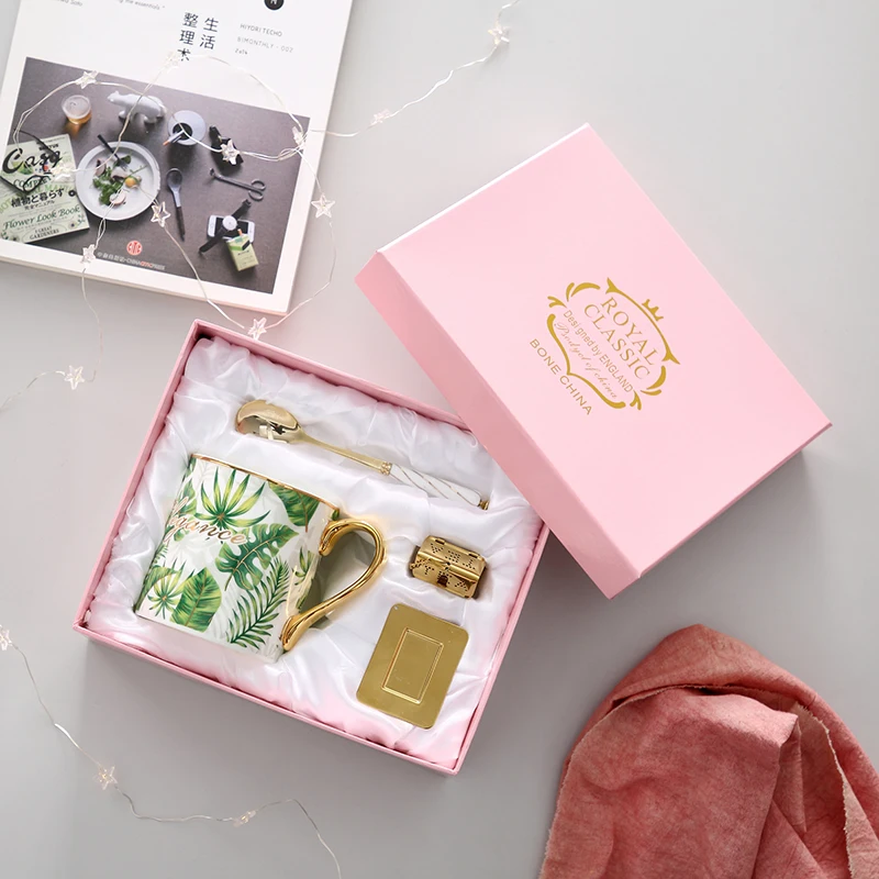 Новая модная керамическая кофейная чашка чайная молочная с золотой ручкой