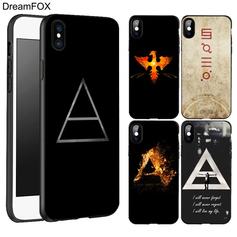 DREAMFOX K005 30 Seconds To Mars Logo Black Soft TPU Silicone Case Cover For Apple iPhone XR XS Max X 8 7 6 6S Plus 5 5S 5G SE |