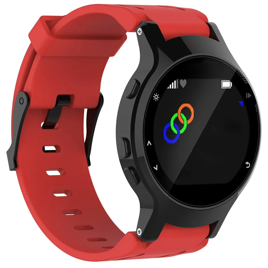 Спортивный силиконовый резиновый ремешок для наручных часов Garmin Forerunner 225 GPS